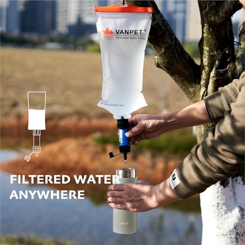 2L&1L Water Bag Compatible with Sawyer Squeeze Water Filter (2 Count)