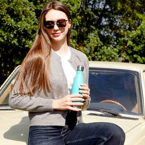 17oz Sport Water Bottle 8 Pack Vacuum Insulated Stainless Steel Leak (8 Count)