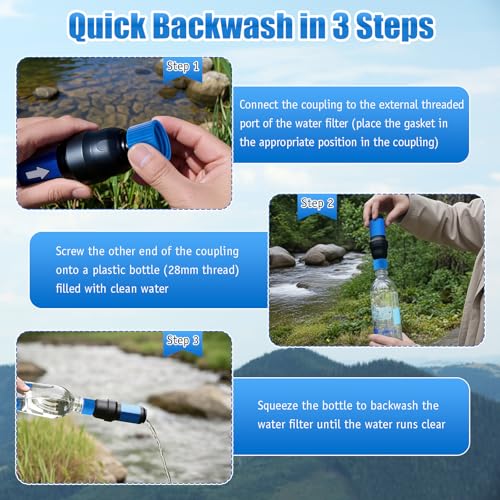 6 Pcs Water Filter Coupling Kit (6 Count)