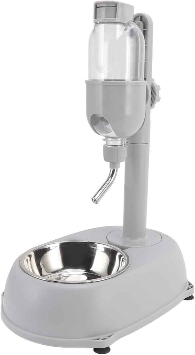 Pet Automatic Standing Water Feeder Height Adjustable 500ml Detachable Multifunctional Pet Standing Water Dispenser Bowl Dog Cat Water Food Feeder