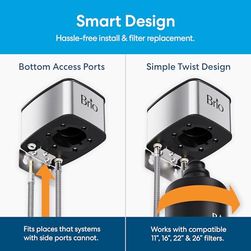 26" Under Sink Water Filter System for Kitchen & Bathroom Faucet