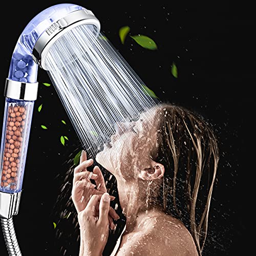 Shower Head Filter Filtration High Pressure Water Saving 3 Mode Function Spray Handheld Showerheads for Dry Skin & Hair