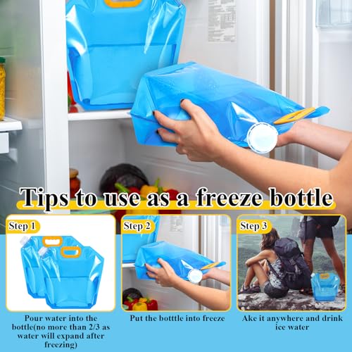 12 Pack 1.3 Gallon Collapsible Water Bags