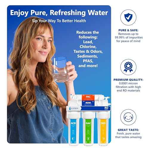 RO10MBN, 5-Stage Reverse Osmosis Water Filter System, 100 GPD