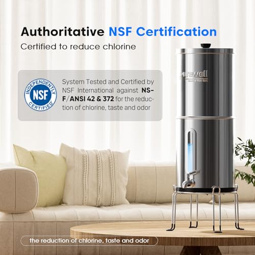 Upgraded 9 Stage Gravity Water Filter System with Water Level Window (2 Count)