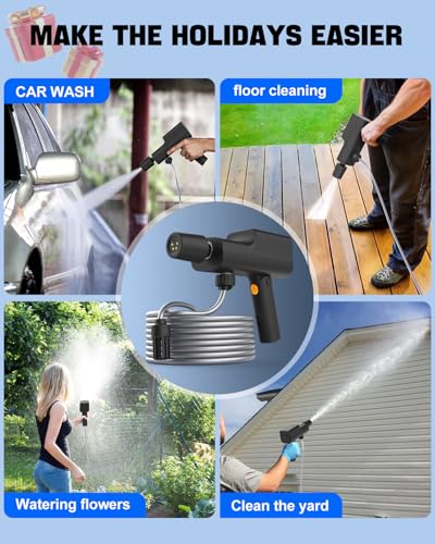 Foldable Cordless Pressure Washer with Battery & Car Charger