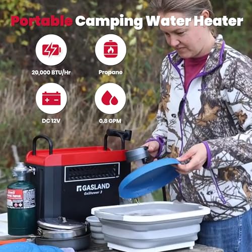 G3MAX Portable Propane Water Heater & Shower Pump for RV Camping