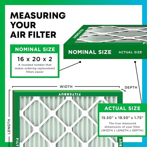 16x20x2 Air Filter MERV 11 Pet & Allergy Defense