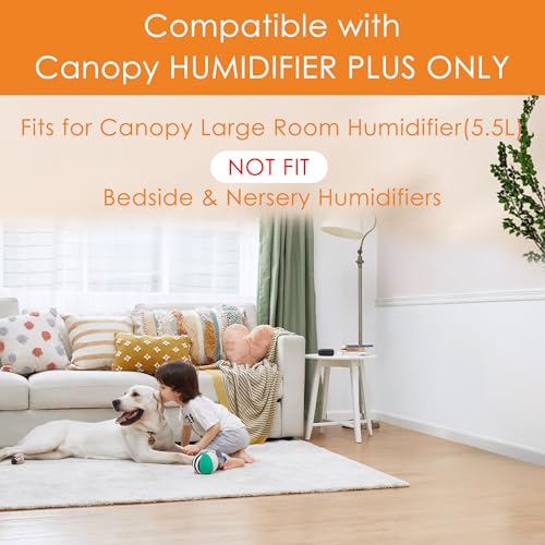 Smilefil 2 Pack Large Room Humidifier Filters Replacement Wick Filters Compatible with Canopy Humidifier Plus ONLY （5.5L）