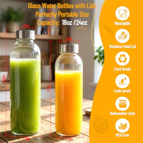 Clear Glass Bottles with Lids