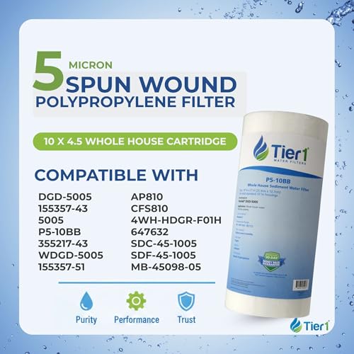 5 Micron 4.5" × 10" Whole House Water Filter