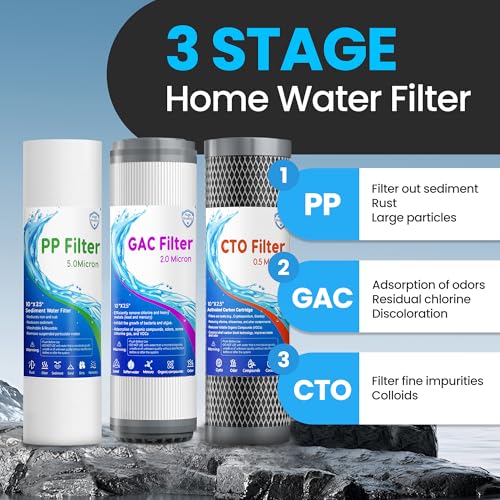 Whole House Water Filter System with 9 Filters (3 Count)