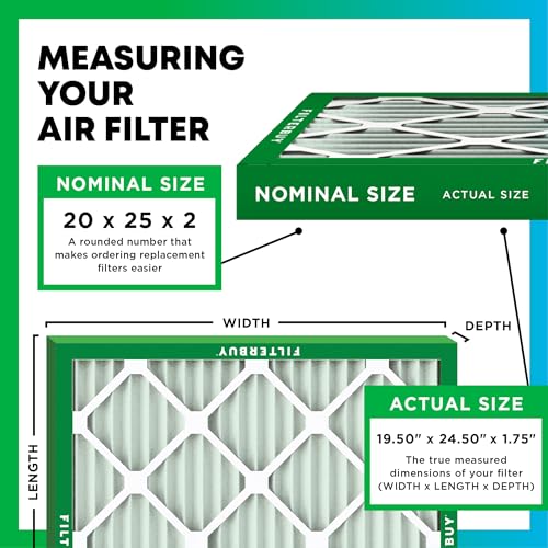 20x25x2 Air Filter MERV 11 Pet & Allergy Defense