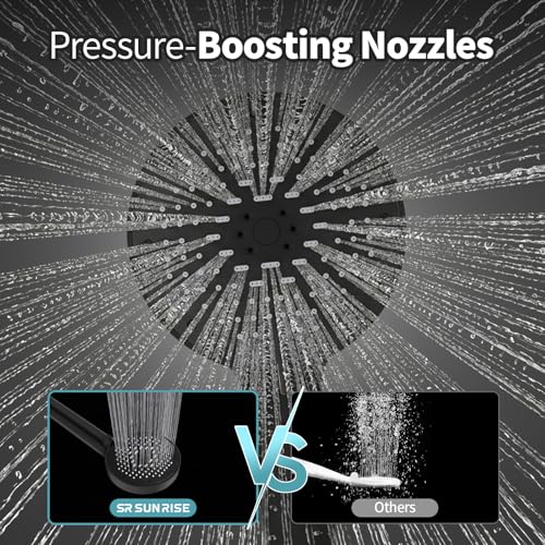 High Pressure Filtered Handheld Shower Head 9 Spray（1 filter）