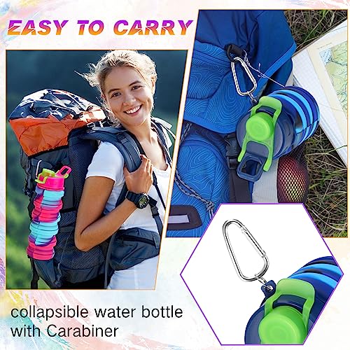 40 Pack Collapsible Water Bottles Bulk Foldable Water Bottles 17oz Silicone Portable Leak Proof Reusable (40 Count)