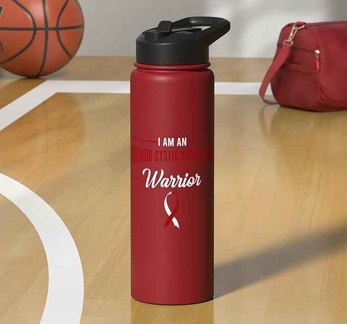 I Am A Warrior Adenoid Cystic Carcinoma ACC Adenoidcystic Stainless Steel Insulated Water Bottle