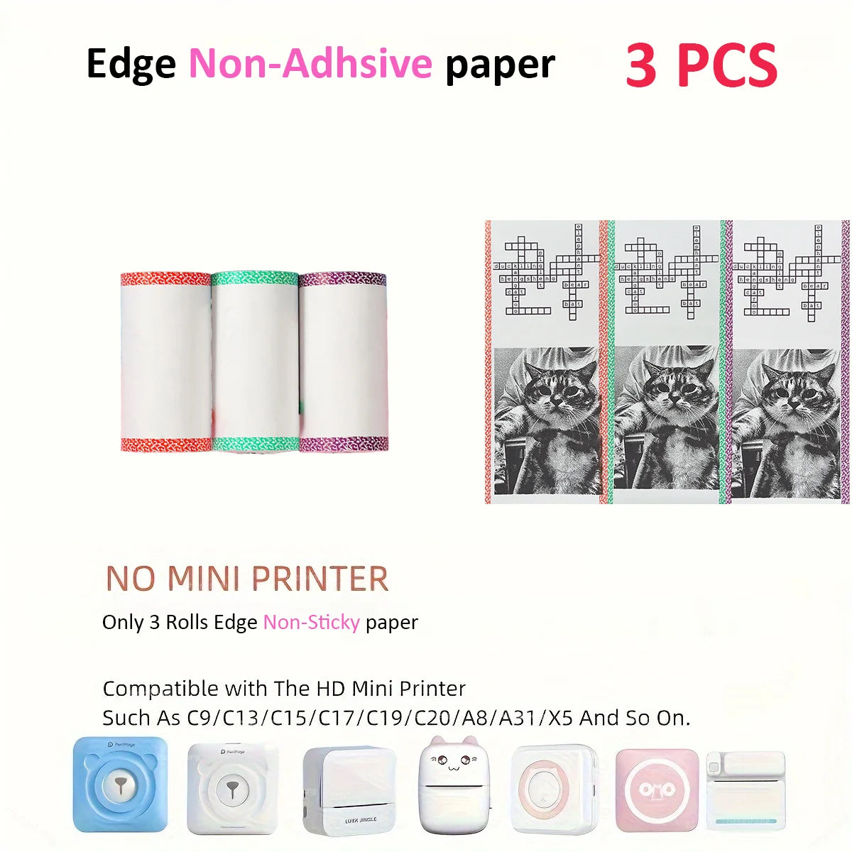 10 Rolls Thermal Paper Camera Printing White Children Camera Wood Pulp Instant Print Kids Rolling Paper Miniprinter Accessories